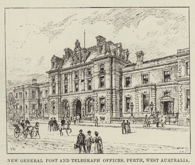 New General Post and Telegraph Offices, Perth, West Australia by Frank Watkins